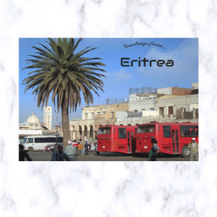 Cartão Postal Terminal de Ônibus de Asmara Eritreia