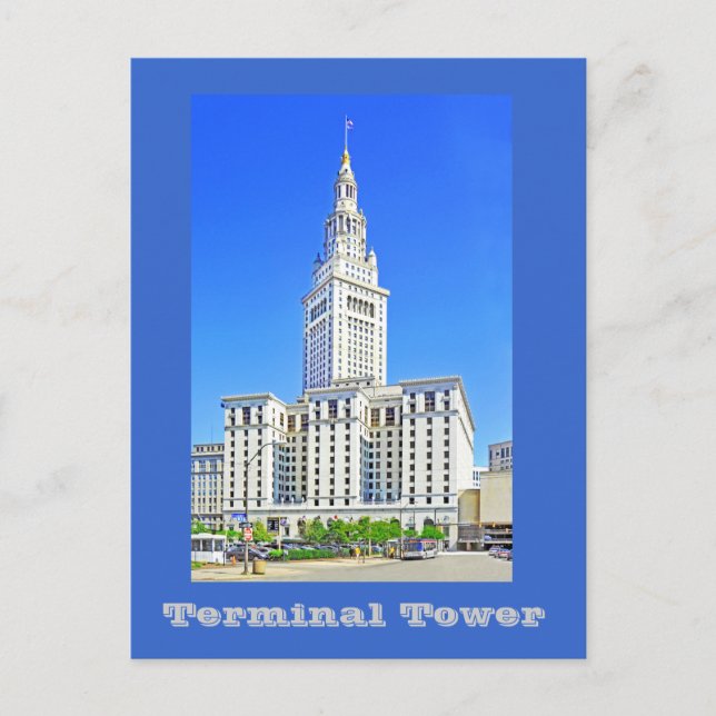 Cartão Postal Terminal Tower, Cleveland, Ohio, EUA (Frente)