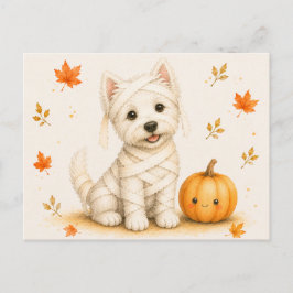 Cartão Postal Término West Highland White Terrier Mamãe Hallowee