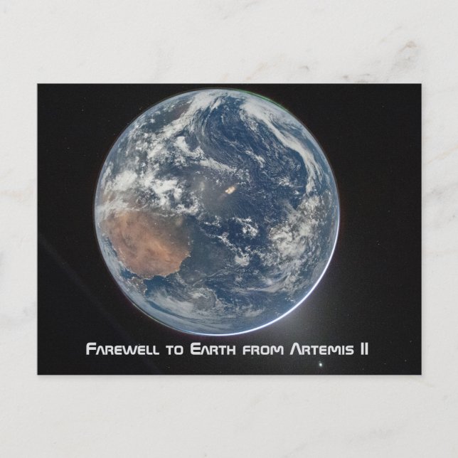 Cartão Postal Terra a partir de Artemis II (Frente)