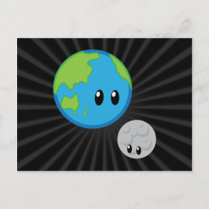 Cartão Postal Terra ama Lua