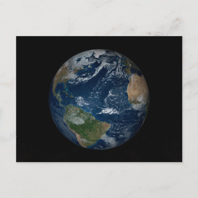 Cartão Postal Terra Com Nuvens E Gelo Marinho (Frente)