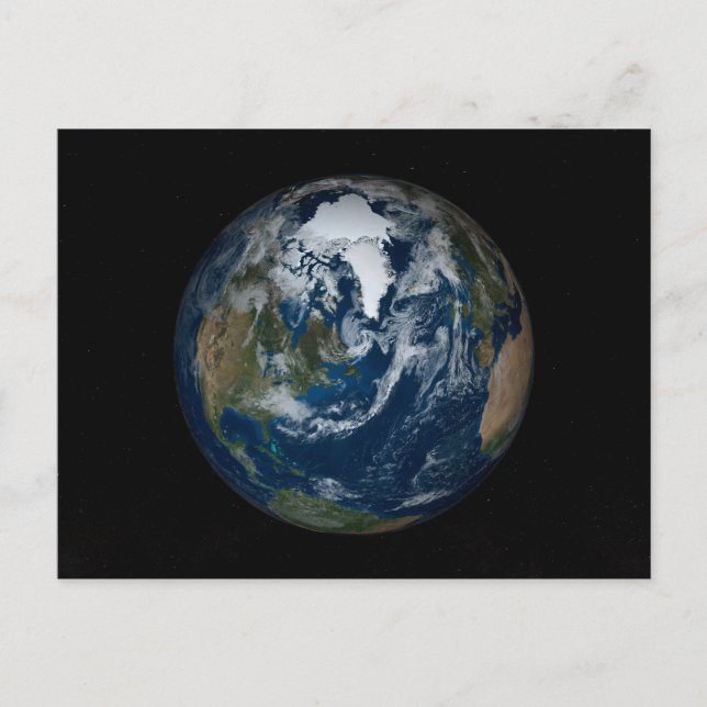 Cartão Postal Terra Com Nuvens E Gelo Marítimo 2 (Frente)