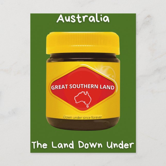 Cartão Postal Terra do Sul Excelente da Austrália (Frente)