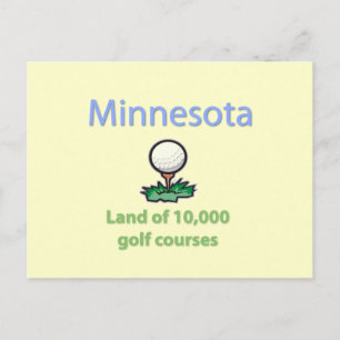 Cartão Postal Terra dos 10.000 Campos de Golfe
