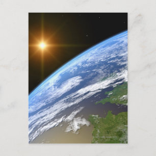 Cartão Postal Terra e Estrela Brilhante 3