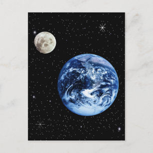 Cartão Postal Terra e Lua