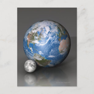 Cartão Postal Terra e Lua 2