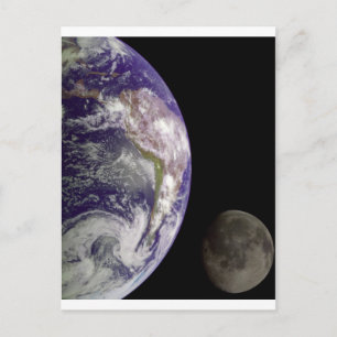Cartão Postal Terra e Lua por Galileu