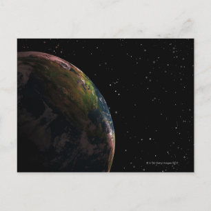 Cartão Postal Terra na sombra no espaço sideral