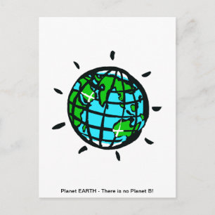 Cartão Postal TERRA Não há Planeta B - Conservação - Ecologia