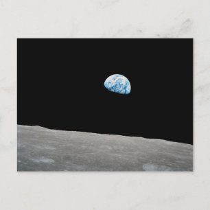 Cartão Postal Terra Nascente Acima do Horizonte Lunar.