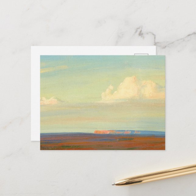 Cartão Postal Terra Navajo, Sudoeste de Chinle por Maynard Dixon (Frente/Verso In Situ)