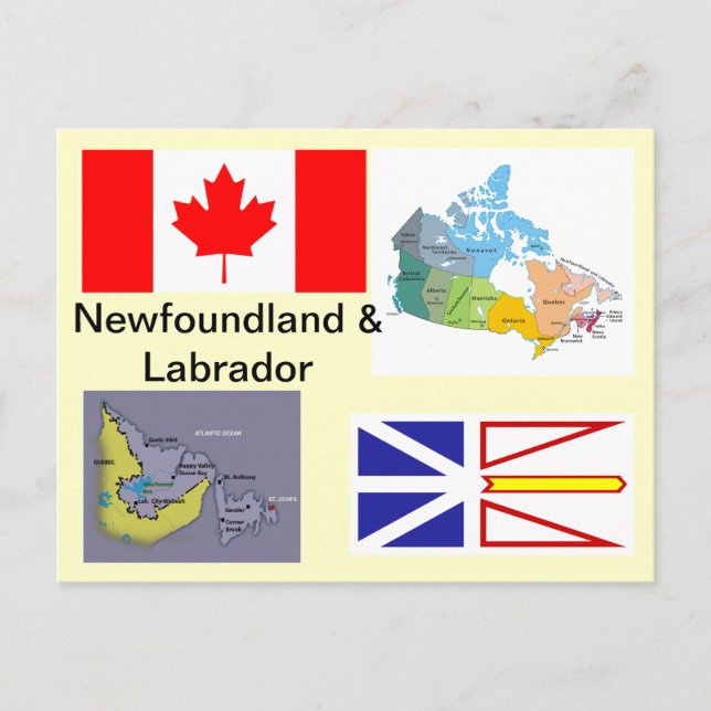 Cartão Postal Terra Nova e Labrador Canadá (Frente)