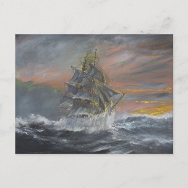 Cartão Postal Terra Nova entra em uma violenta Dawn Gale (Frente)