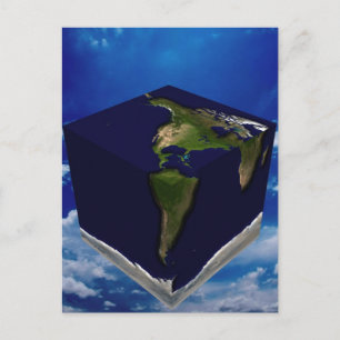 Cartão Postal Terra quadrada