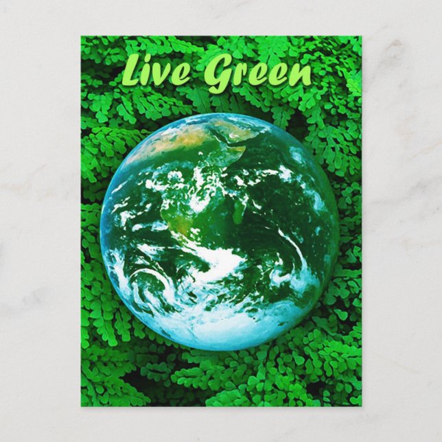 Cartão Postal Terra Verde - consciência ecológica (Frente)