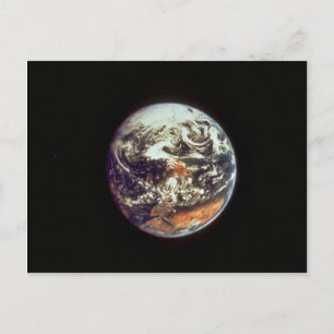 Cartão Postal Terra, vista da Apolo 17, 1972, cortesia da NASA