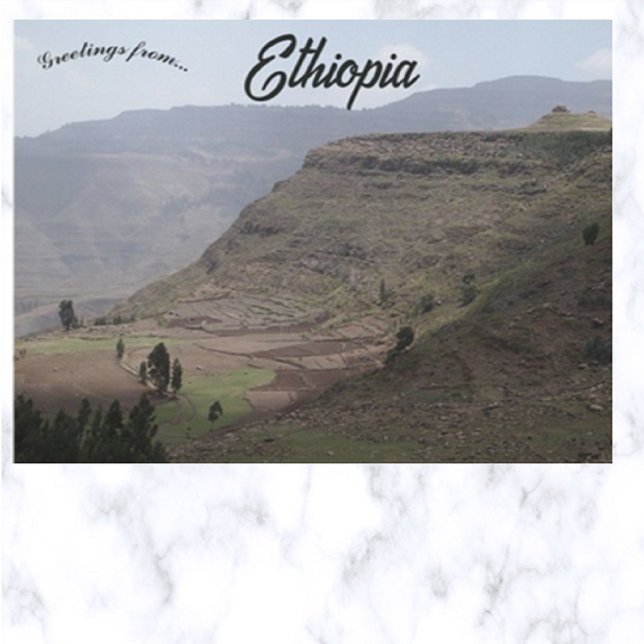 Cartão Postal Terracch Ridge Perto de Lalibela Etiópia Cartão-po (Criador carregado)