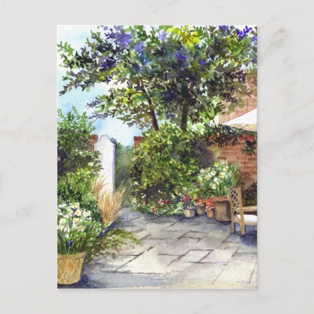 Cartão Postal Terrace da Manor House, York (Frente)