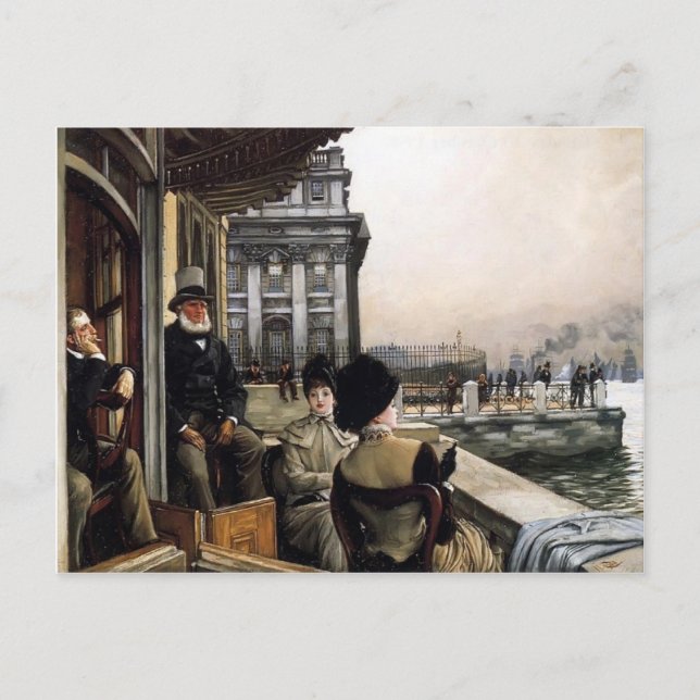 Cartão Postal Terrace da Tavern de Tralgar por James Tissot (Frente)
