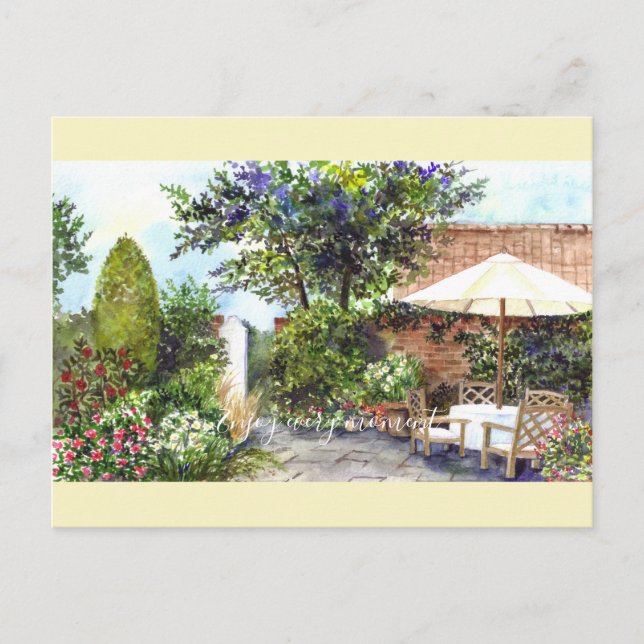 Cartão Postal Terrace of The Manor House, York (Frente)