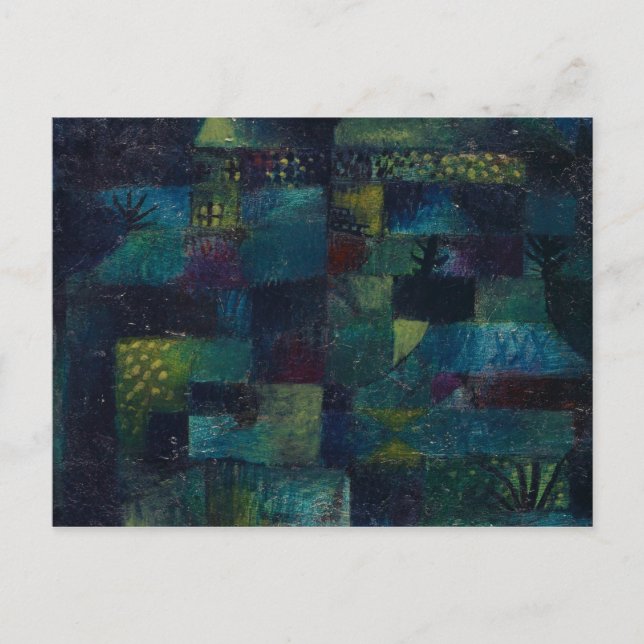 Cartão Postal Terraced Garden, 1920 por Paul Klee (Frente)