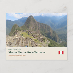 Cartão Postal Terraços de Pedra de Machu Picchu