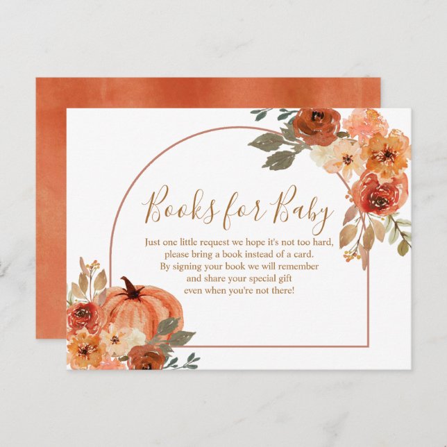 Cartão Postal Terracota Pumpkin Livros Florais Russos para Bebê (Frente/Verso)