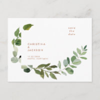 Terracotta Eucalyptus Wedding Save the Date