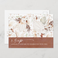 Terracotta Floral Boho Wedding RSVP