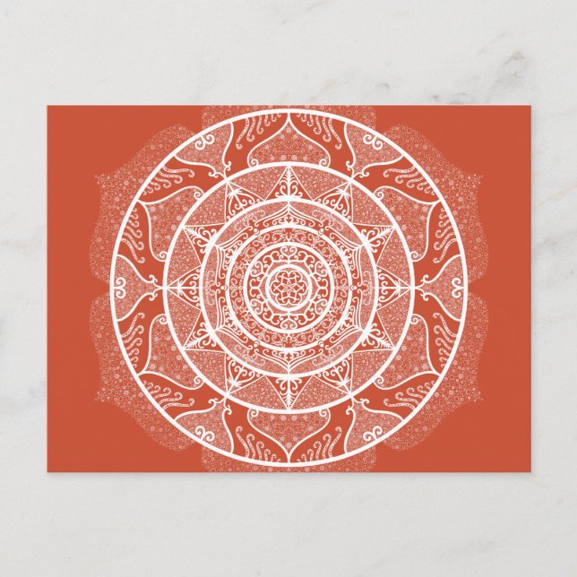 Cartão Postal Terracotta Mandala (Frente)