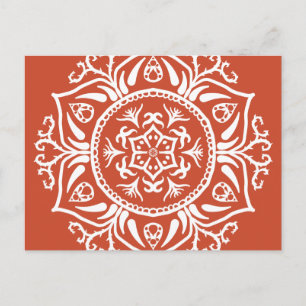Cartão Postal Terracotta Mandala