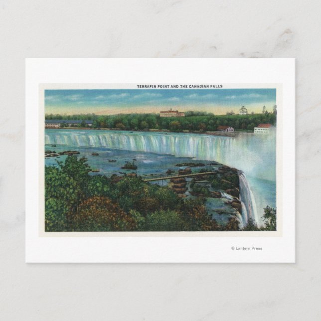 Cartão Postal Terrapin Point View of Canadian Falls (Frente)