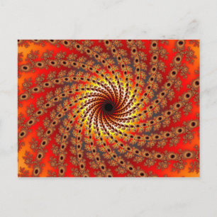 Cartão Postal Terrapin Spin Art Fractal