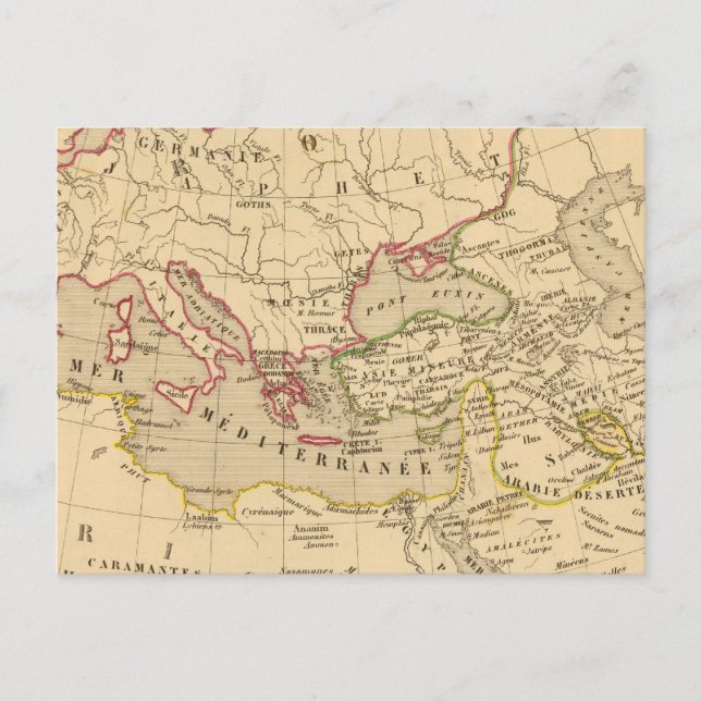 Cartão Postal Terre aux trois fils de Noe (Frente)