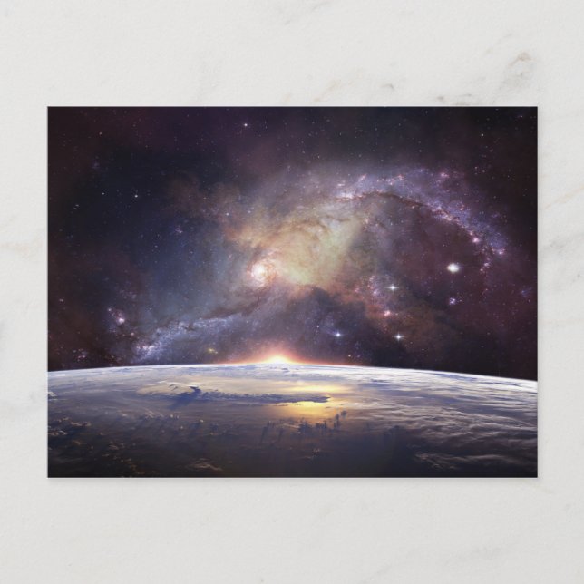 cartão postal terrestre e espacial (Frente)