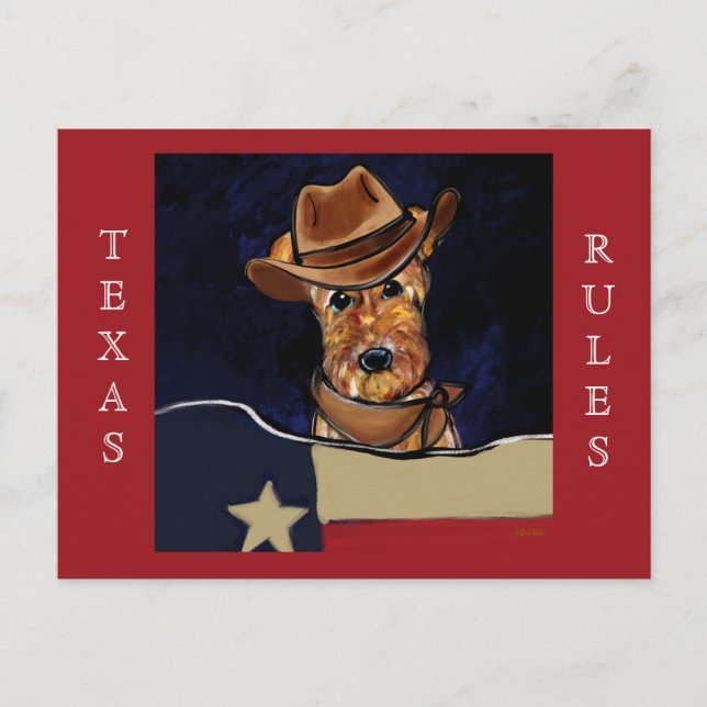 CARTÃO POSTAL TERRIER AIREDALE   (Frente)