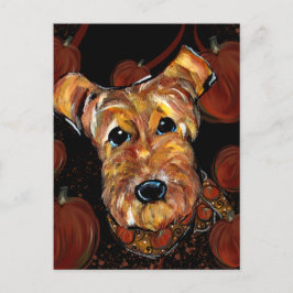 CARTÃO POSTAL TERRIER AIREDALE     