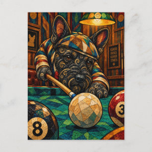 Cartão Postal Terrier Escocês, Mosaico Geométrico