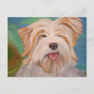 Cartão Postal Terrier Retrato Pet Dog Art