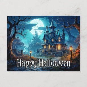 Cartão Postal Terrível Halloween da Casa Assombrada