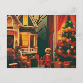Cartão Postal Terror de Natal Retrô