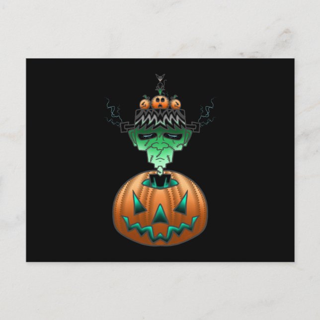 Cartão Postal Terror Punk do Halloween (Frente)