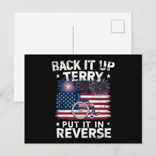 Cartão Postal Terry, Dê Ré, Coloque Em Reversa Fogos de Artifíci
