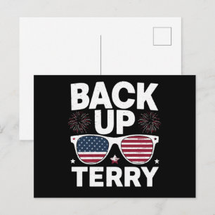 Cartão Postal Terry Engraçado de Cima Patriótico de Fogo de Arti