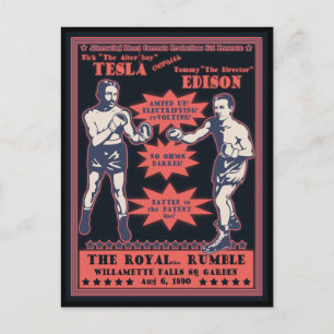 Cartão Postal Tesla v. Edison