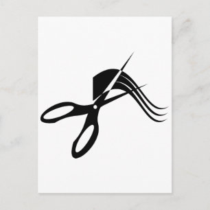 Cartão Postal Tesoura Barber - Estilista de Cabelos