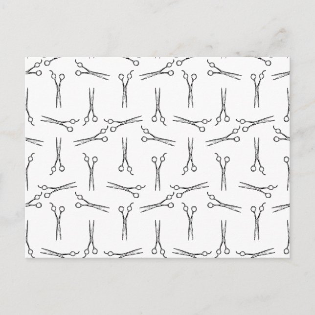 Cartão Postal Tesoura de Cabeleireiro Salão CUSTOM COR BG (Frente)
