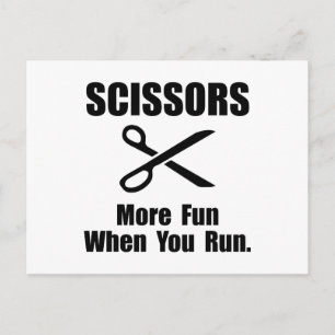 Cartão Postal Tesoura Divertida